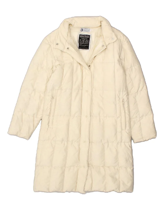 SERGIO TACCHINI Womens Padded Coat UK 10 Small Off White Polyester