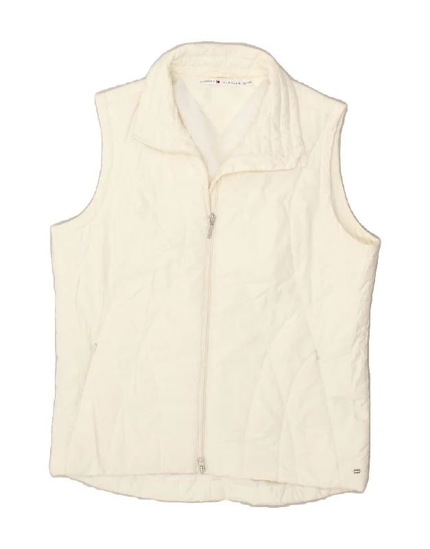 TOMMY HILFIGER Womens Padded Gilet UK 18 XL White Polyester