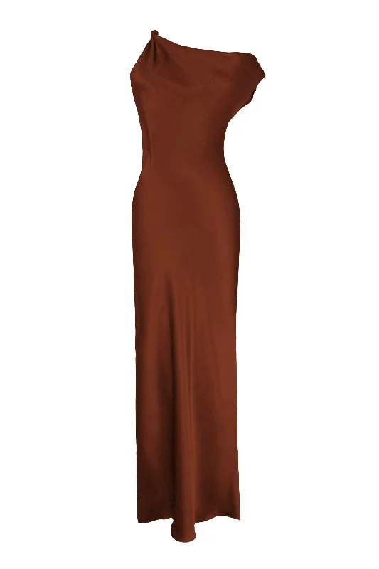 BM The Zaz Silk Gown - Chocolate