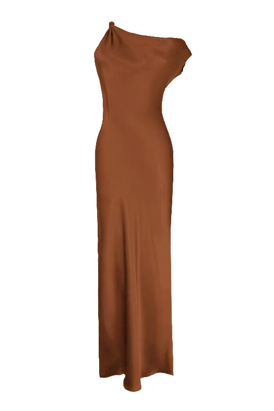 BM The Zaz Silk Gown - Walnut