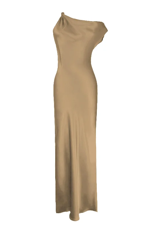 BM The Zaz Silk Gown - Wheat