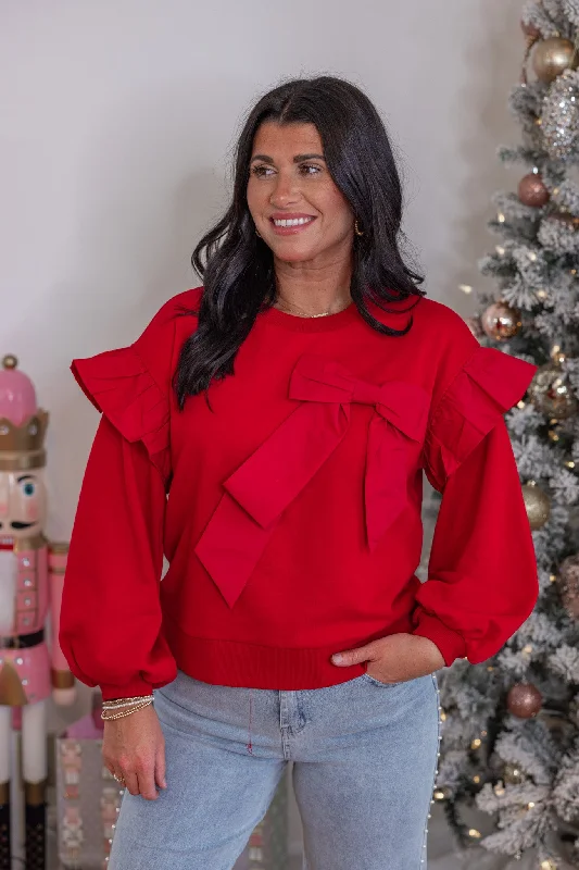 Bow Tied Love Red Top