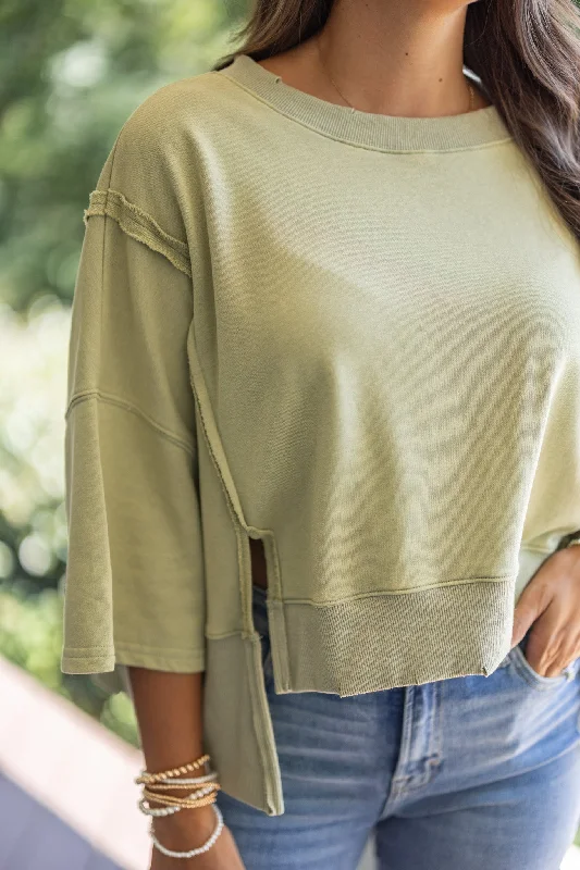 Sunset Ready Washed Olive Top