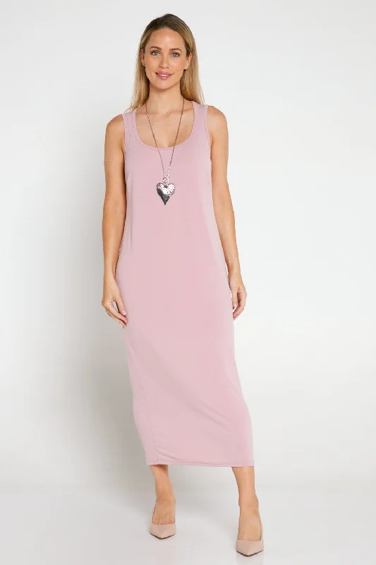 Amy Midi Stretch Slip - Blush