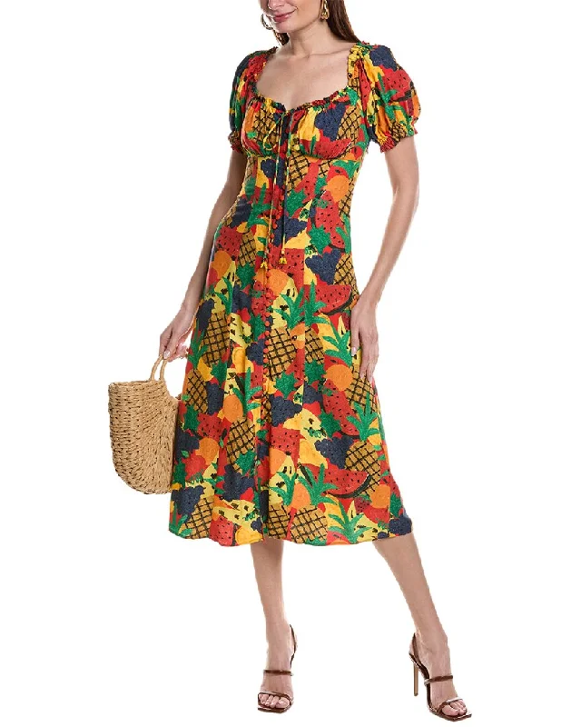 FARM Rio Fruit Salad Midi Dress