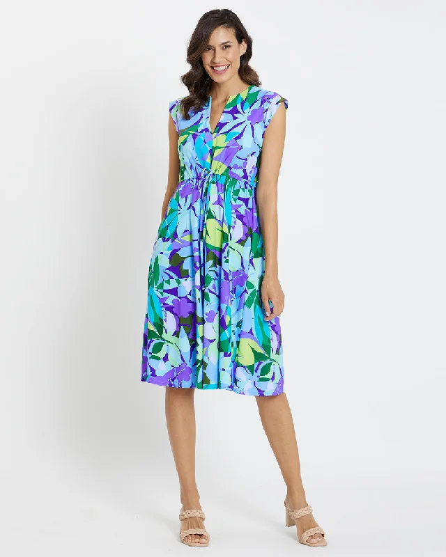 Jude Connally Tess Midi Dress - Kaleidoscope Floral Iris