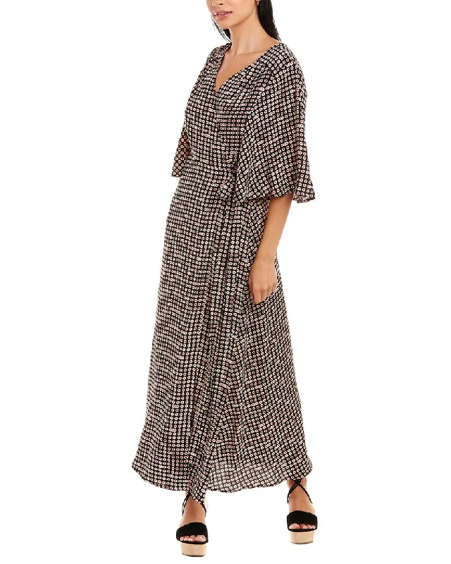 Traffic People Reckless Wrap Midi Dress