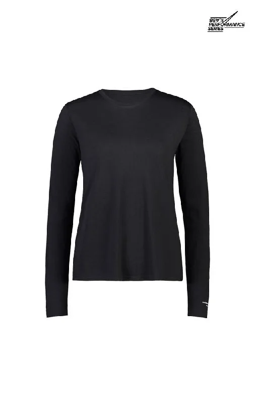 Merino Long Sleeve Tee - Black - Women's