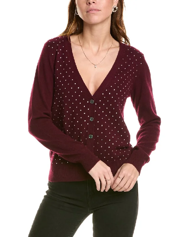 sofiacashmere Rhinestone Cashmere Sweater