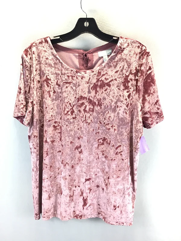 Top Short Sleeve By 14th And Union In Pink, Size: L