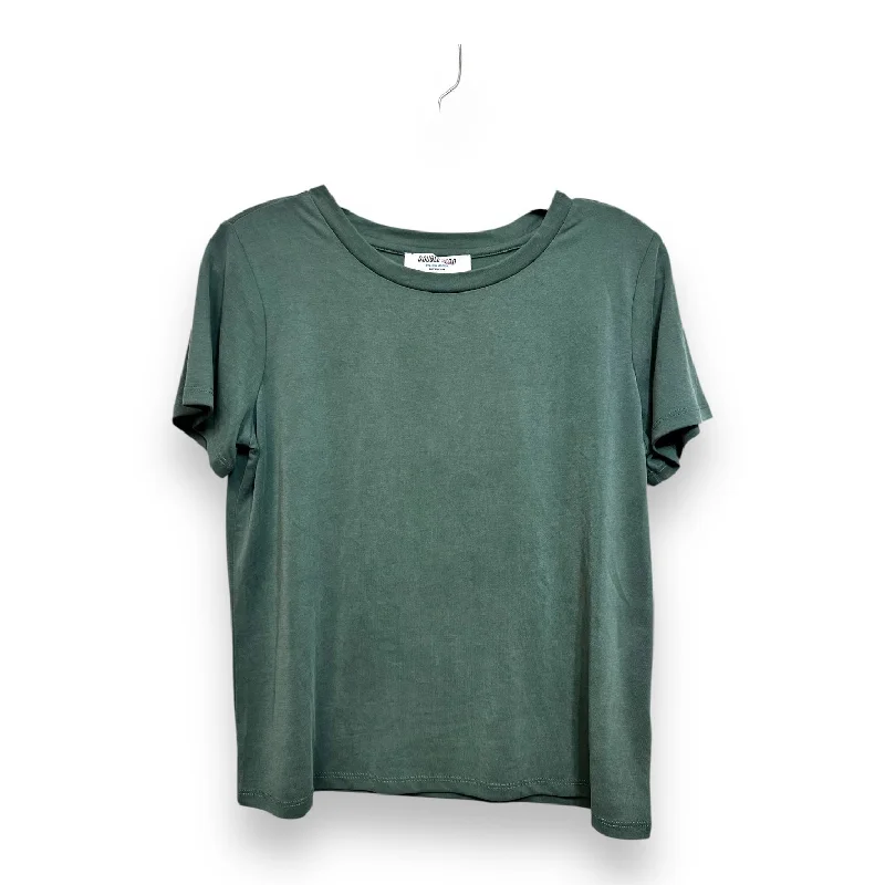 Top Short Sleeve By Double Zero In Olive, Size: M